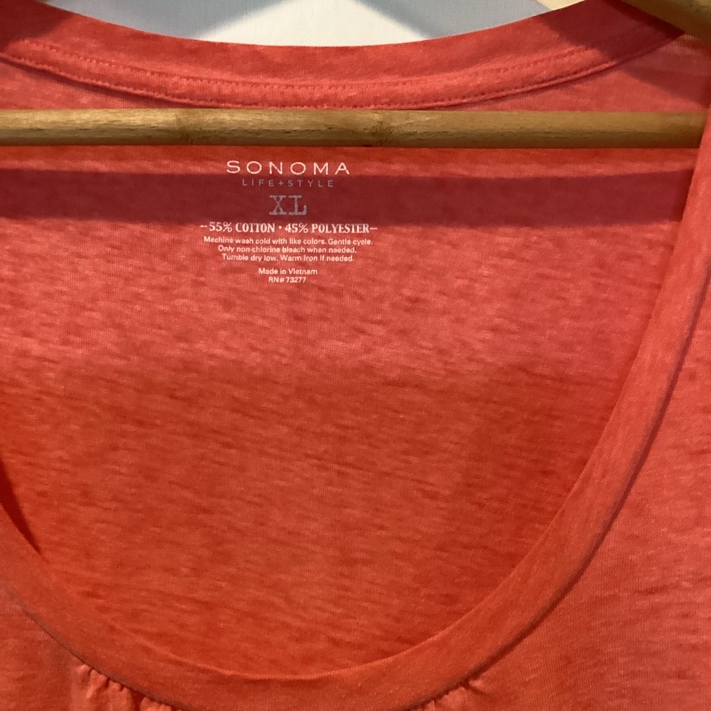 ⛸️Sonoma Women's Bright Coral Tank Top - Picture 3 of 9